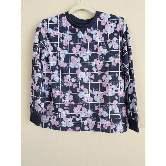 Peter Millar Golf Birdie Sport Top Womens Sweatshirt Size S Pullover Navy Floral - Picture 4 of 13